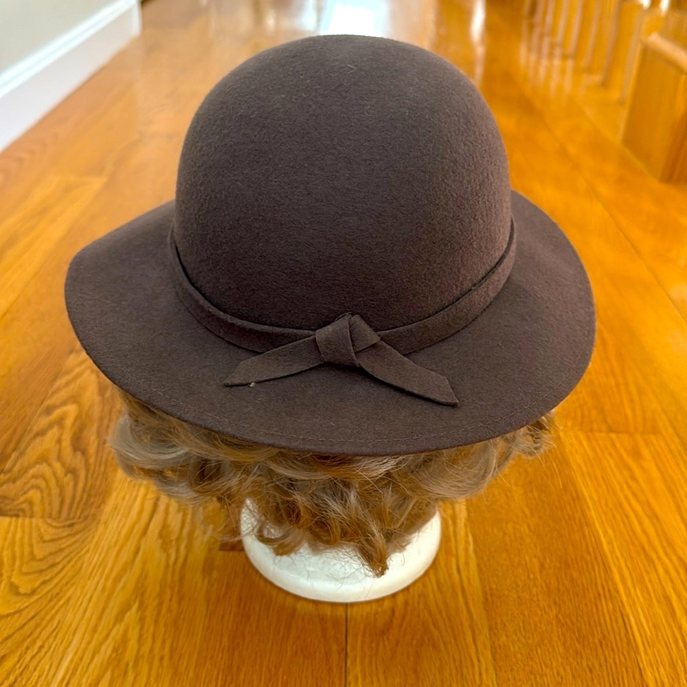Vintage Lancaster 100% Wool Ribbon Fedora